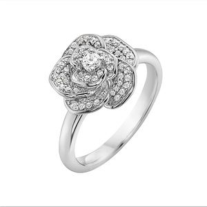 1/3 carat Natural Diamond, Rose ring, size 7